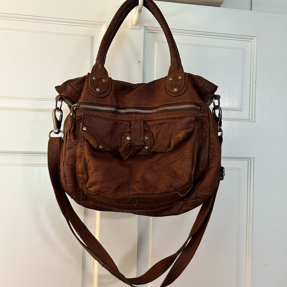 Latico Brown Leather Hobo Bag